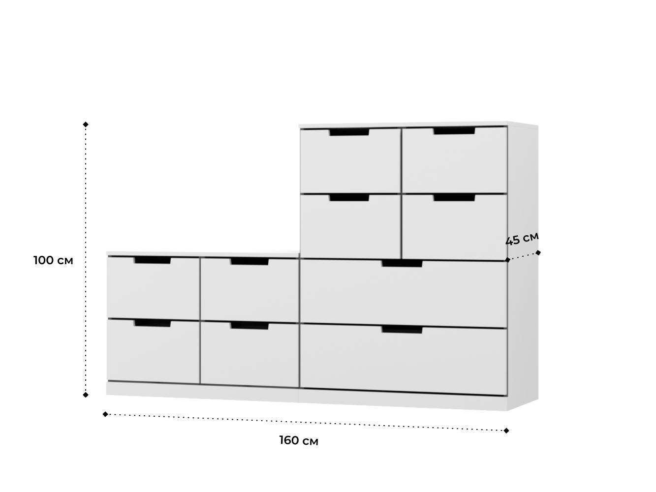 Комод Нордли 38 white ИКЕА (IKEA) изображение товара