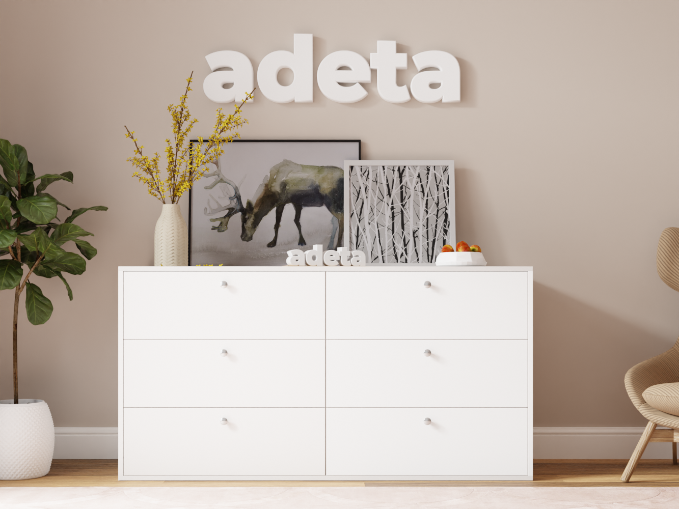 Комод Каллакс 16 white ИКЕА (IKEA) изображение товара