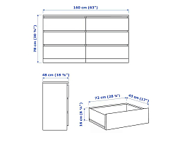 Изображение товара Комод Мальм 23 brown ИКЕА (IKEA) на сайте adeta.ru