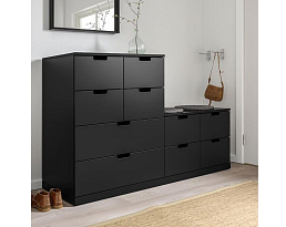 Изображение товара Комод Нордли 38 black ИКЕА (IKEA) на сайте adeta.ru